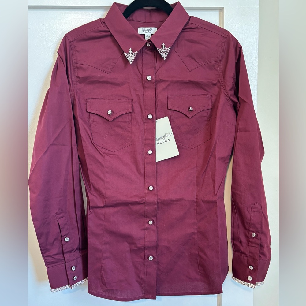 Embellished Womens Shirt with Rhinestones